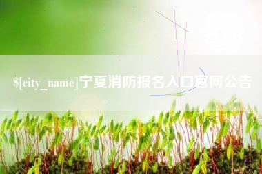 鹿邑宁夏消防报名入口官网公告