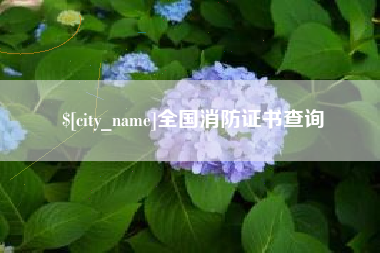 鹿邑全国消防证书查询
