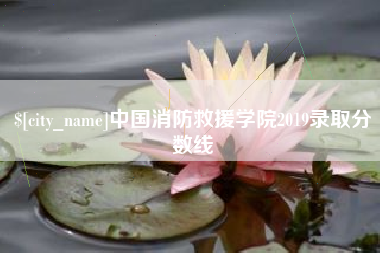鹿邑中国消防救援学院2019录取分数线