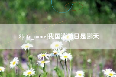 鹿邑我国消防日是哪天