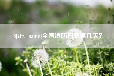 鹿邑全国消防日是第几天？