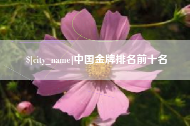 鹿邑中国金牌排名前十名