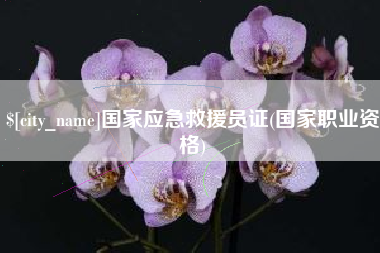 鹿邑国家应急救援员证(国家职业资格)