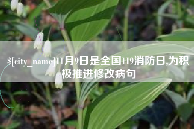 鹿邑11月9日是全国119消防日,为积极推进修改病句