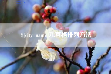 鹿邑九宫格排列方法