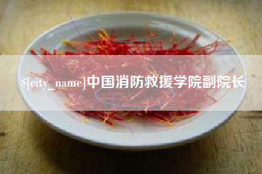 鹿邑中国消防救援学院副院长