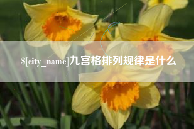 鹿邑九宫格排列规律是什么