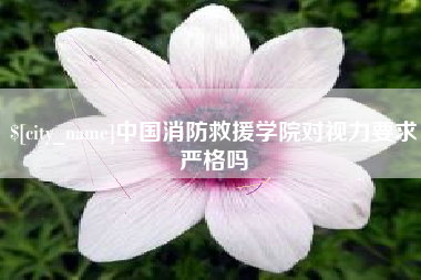 鹿邑中国消防救援学院对视力要求严格吗