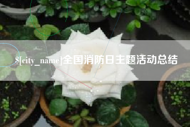 鹿邑全国消防日主题活动总结