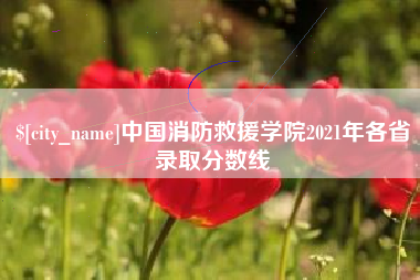鹿邑中国消防救援学院2021年各省录取分数线