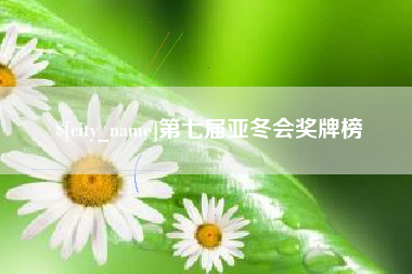 鹿邑第七届亚冬会奖牌榜