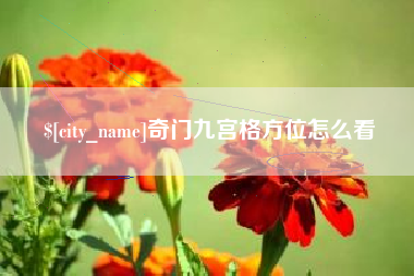 鹿邑奇门九宫格方位怎么看