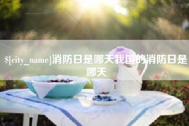 鹿邑消防日是哪天我国的消防日是哪天