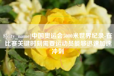 鹿邑中国奥运会5000米世界纪录-在比赛关键时刻需要运动员能够迅速加速冲刺