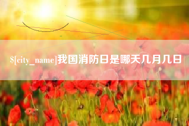 鹿邑我国消防日是哪天几月几日