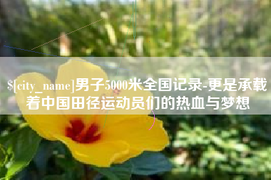 鹿邑男子5000米全国记录-更是承载着中国田径运动员们的热血与梦想