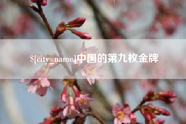 鹿邑中国的第九枚金牌