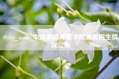 鹿邑中国消防救援学院湖南招生情况公布