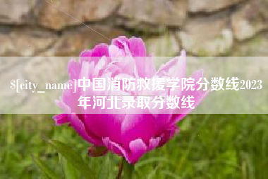 鹿邑中国消防救援学院分数线2023年河北录取分数线