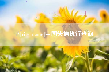 鹿邑中国失信执行查询