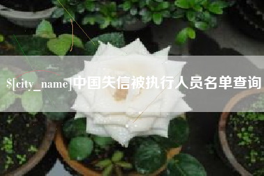 鹿邑中国失信被执行人员名单查询