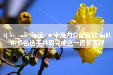 鹿邑短道5000米接力分配圈数-每队由多名选手共同完成这一漫长赛程