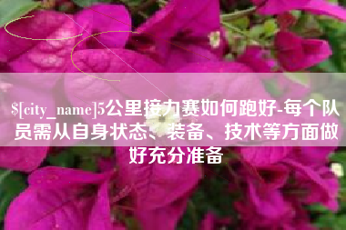 鹿邑5公里接力赛如何跑好-每个队员需从自身状态、装备、技术等方面做好充分准备