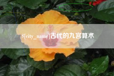 鹿邑古代的九宫算术