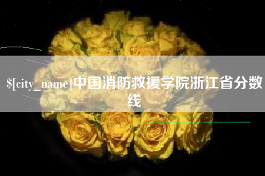 鹿邑中国消防救援学院浙江省分数线