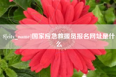 鹿邑国家应急救援员报名网址是什么
