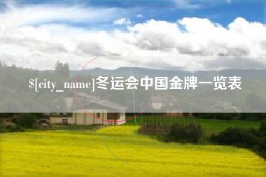 鹿邑冬运会中国金牌一览表
