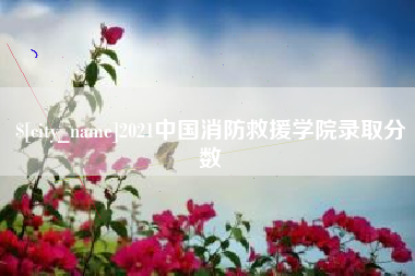 鹿邑2021中国消防救援学院录取分数