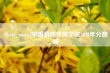 鹿邑中国消防救援学院2020年分数线