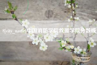 鹿邑中国消防学院救援学院分数线