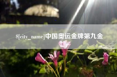 鹿邑中国奥运金牌第九金