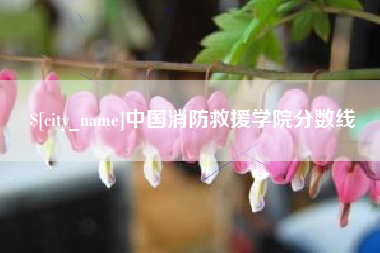 鹿邑中国消防救援学院分数线