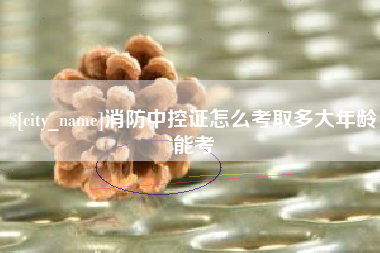 鹿邑消防中控证怎么考取多大年龄能考